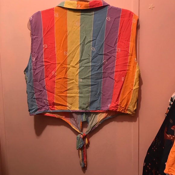 Modcloth Collectif Prismatic Tie Front Blouse - Picture 6 of 11